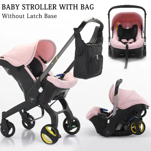 Foldable Baby Stroller with Free Bag,Newborn Stroller,Equipped with Chest Clip,One-Click Contraction Function,Alloy Metal Material, Foldable 4-wheel Travel Toddler Stroller, Stroller & Basket & Carrycot, Suitable for Travel #DealsForYouDays