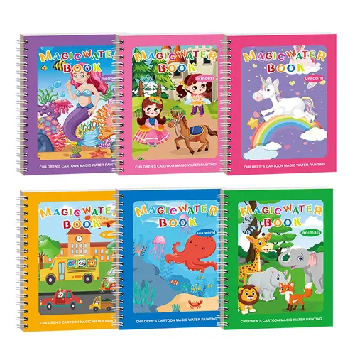# Bold and Easy Coloring Book Reusable Water Coloring Book for Toddlers,DoodlePaint with Water,Mess-Free Coloring Book,PortableEducational Drawing Toy Gifts,Magic Water Painting Bookwith Pen,Christmas Gifts For Grandkids,Travel Toys forKids,