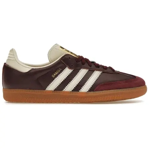 adidas Women's Samba OG Maroon Gold Metallic Soccer Shoes, from StockX