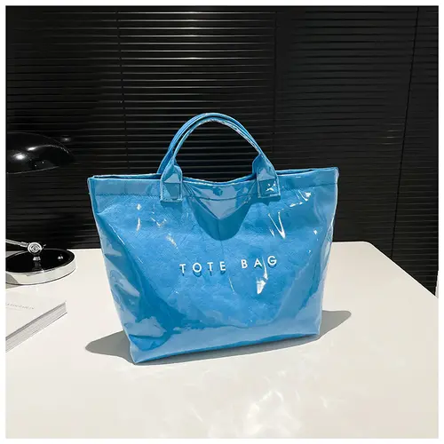 Women's Blue Tote Bag for Women Spacious Fashion Handbag for Work Travel & Shopping Trendy Designer Style Purse with Comfortable Handles Daily Commuting Essential summerwins