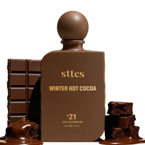 Sttes #21 Warm Cocoa Memories Women's Gourmand EDP Perfume - Warm Vanilla Women's Perfume, Adults' Cozy Aura Liquid Unisex Fragrance with Chocolate, Milk & Vanilla Notes, 100ml/3.4 fl oz Single Item