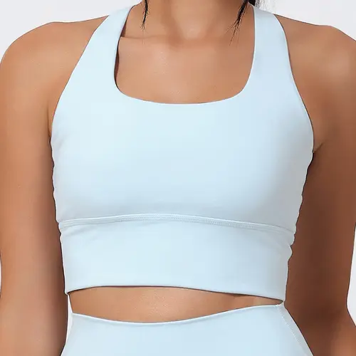 Women's Elastic Backless Padded Sports Bra with Pads, Sexy Crossback Design, Moisture-Wicking Yoga Innerwear, U-Neck, All Seasons, Yoga Workout Activewear, Strappy Workout Bra, Workout Clothes Women, Yoga Gym Activewear, Yoga Bras