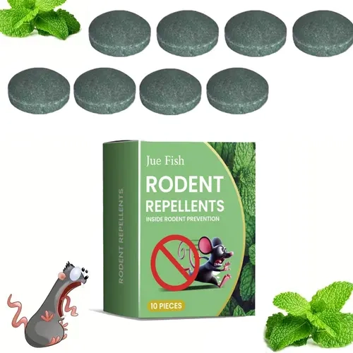 Jue-Fish Organic Essence Oil Mouse Repellent Pills, Indoor-Outdoor Home Rodent-Control Solution, Pleasant Fragrance, Protects Family Economy, Reduces Control Cost, Black Friday Free Shipping