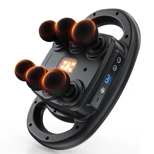 AERLANG Deep Tissue Massage Gun - Cordless Handheld Massager with 6 Heads, 9 Adjustable Levels, 4 Modes, Silent Motor, Lightweight for Athlete Hip Pain Relief, Father's Day Gifts for Boyfriend, Christmas Presents for Parents