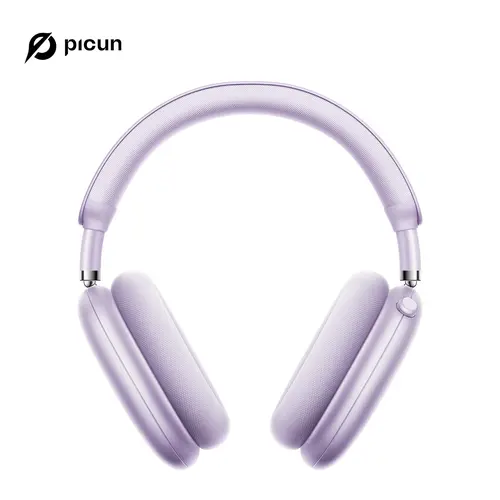 Picun F8 Pro Over-Ear Oval Wireless Audio Headphones with Mic, 52dB Active Noise Cancellation, 5 ENC Mics, Head Tracking, Custom EQ Sound, Dual-Pairing Multi-Devices Connection, Bluetooth 5.4, Detachable Fabric Ear Cups (SummerWins Back to School)