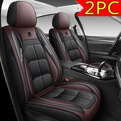Airbag Compatible Waterproof Car Seat Covers PU Leather Safety Versatile Vehicle Protection 2PCS for Moisture Protection