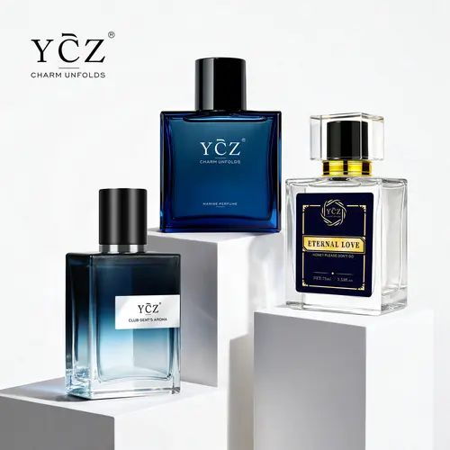YCZ Men's 3-Piece Luxury Fragrance Gift Set - Midnight Marine, Gent’s Club, Eternal Love EDP Spicy Scented Liquid for Adults - Long-Lasting, Versatile - 30-Day Money-Back Guarantee