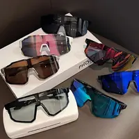Unisex 7-Pack Sports Sunglasses - European & American Style Colorful Large Frames, Slim Fit, Windproof Sun Protection, Outdoor Cycling Shades, Men's Sunglasses, Motorcycle Accessories, 7 Sets in 1, Enhance Your Cycling Experience