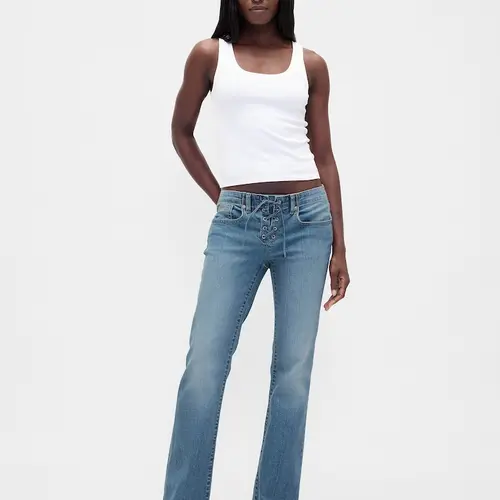 Gap Women's Low Rise Lace-Up Long & Lean Jeans