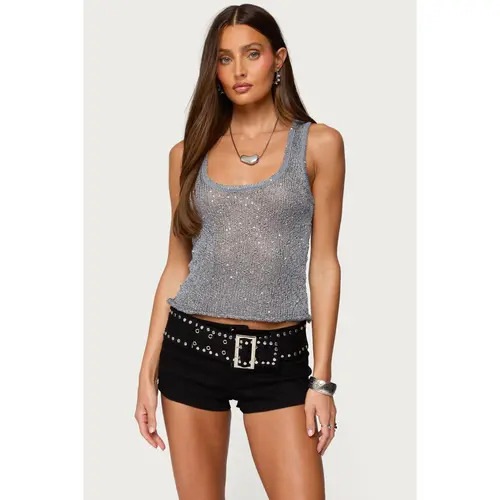 Eleora Sequin Knit Tank Top