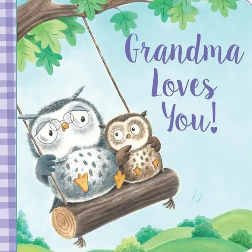 "Grandma Loves You" Screen-Free Children's Picture Story Book - Paperback, Regular Ed., Safe Material, Thoughtful Gift for Baby Showers, Birthdays, Books Category, Illustrated Pages Picture Books, Meaningful Gift For Grandparent Love