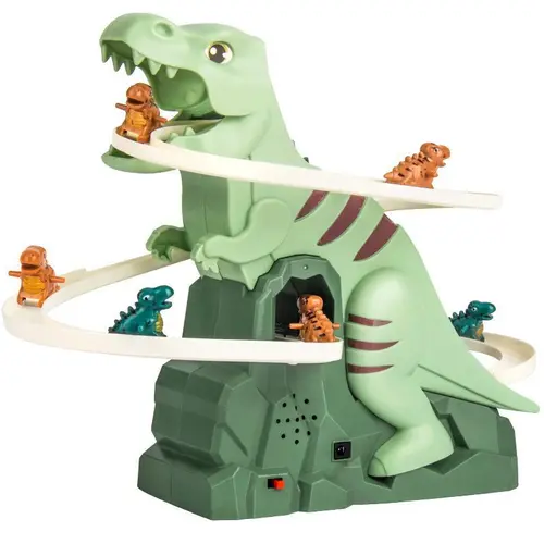 Dinosaur Climbing Stairs Track Slide Toy, Electric Dinosaur Stairs Climbing Slide Toy with 6 Cars Climbing Track Toy for Kids, Fun toys, interactive toys, Christmas gifts,Gift for Boyfriend