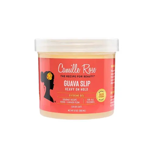 Camille Rose Guava Slip Heavy On Hold Extreme Gel - 12oz Firm Cast Styling Gel with Guava Fruit Essence, Kakadu Plum & Hydrolyzed Quinoa for Curl Definition, Shine & Frizz Control - Curls & Twist-Outs
