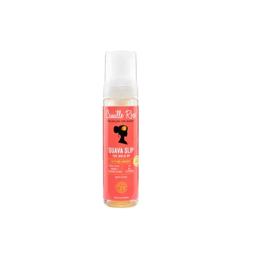 Camille Rose Guava Slip Style & Set Hard Hold Up Mousse, 7 oz, Long-Lasting Hold, Locks in Moisture & Lasting Definition