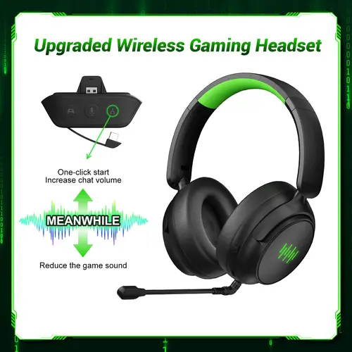 Upgraded On-Ear Wireless Gaming Headset for Xbox Gaming Console, Fit for PS5, Mac, PC, Nintendo Switch - 3D Surround Sound, Game/Chat Audio Balance, Adjustable Vocals/Background Sounds, Mic Mute, Bluetooth, Foldable, Soft Cushion, 16.0H+ Battery Life