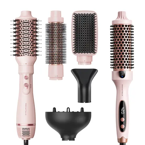 Wavytalk Air Sculpt & Blowout Boost Set, Professional Hair Tools for Curling Styling, Pink Grand Edition