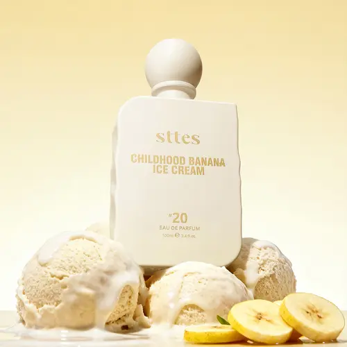 Sttes #20 Unisex Gourmand EDP Spray - Childhood Memories Perfume for Women & Adults, 100ml/3.4 fl oz Single Item with Banana Ice Cream, Caramel, Vanilla, Milkshake Notes