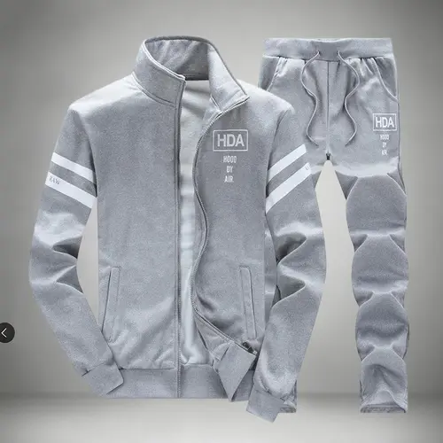 2PCS Men's Warm Winter Jacket and Pants Set, Zipper Stand Collar Jacket with Fleece Drawstring Trousers, Suitable for Spring and Autumn Cold Weather, Outdoor, Gym Running, Workwear, Suitable for Casual and Formal Occasions, Gift