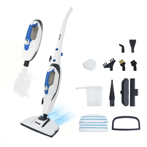 [Flash Sale] GLEEHILL 10-in-1 Steam Mop & Handheld Steamer, 1550W, 8m Cord, Steam Mop for Hardwood Floors, Washable Pad, Multi-Functional Accessory for Floors, Carpets, Tile, Grout & Glass, Chemical-Free,summerwins