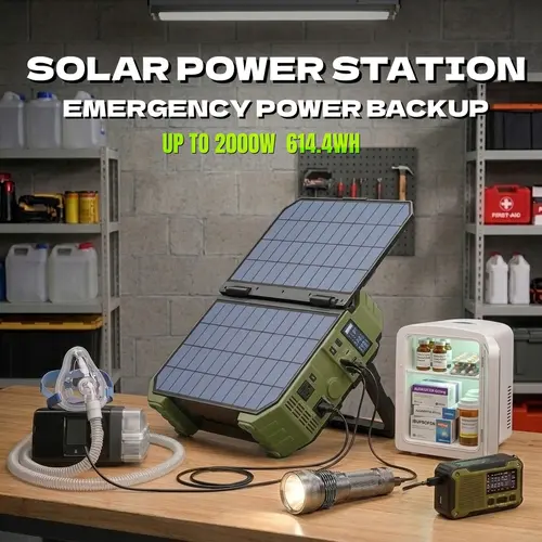 BROWEY Portable Power Station, 1000W Solar Generator with Built-in Solar Panel, 614WH/192000mAh LiFePO4 Battery Pack, AC/DC/USB/PD Outputs, for Outdoor Camping, RV Travel, Emergency Preparedness tiktokshopbacktoschool,back to school,back to school haul