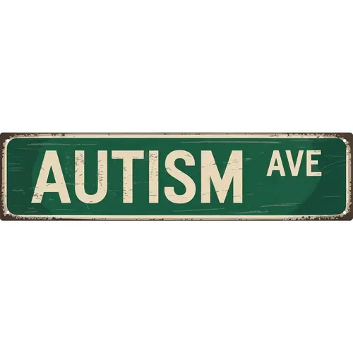 Autism Ave Novelty Retro Style Durable Metal Tin Decorative Plaque Sign, 4x16in Colorful Vibrant Wall Decor, Quirky Accent Piece for Living Room, Ideal Gift
