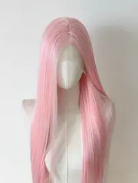 Pink Wig for Women 13x4 Lace Front Wig 26inch Long Straight Synthetic Wigs Soft Natural Heat-resistant Fiber Cosplay Wig