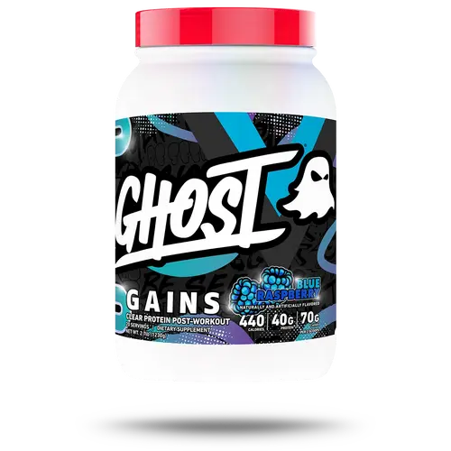 GHOST CLEAR GAINS | Zero Fat, 70G Carbs, 40G Whey Protein Isolate | Blue Raspberry, Orange Cream, Strawberry Watermelon