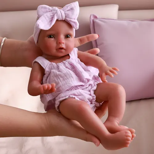 #sohochic BABESIDE Lifelike Realistic Full Silicone Baby Doll Girl 12/16 Inch Reborn Doll with Painted Hair Perfect Companion for Children Parents & Collectors,Christmas Gifts