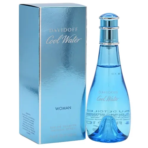 Davidoff Cool Water Women's Eau de Toilette Spray, 3.4oz (3-3.9 fl oz) - Fruity Fresh Citrus-Ocean Aroma, Aromatic Marine, Musk, Vetiver Notes, Floral-Woody Balance, New Box Pack, Refreshing Year After Year Daywear