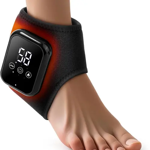Cordless Foot and Ankle Massager with Heat, Ankle Heating Pad Wrap with Massage, Ankle Massager for Pain Relief, 3 Heat & Vibration Settings, Auto Shut-Off – Ideal for Home, Office, Travel #fathersdaygift,back to school,back to school haul