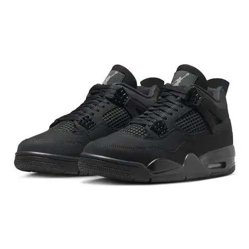 Jordan 4 Retro Black Cat (2025) Men's FV5029-010 & GS IB4171-010 New Chunky Sole Men Sneakers Casual Trainers