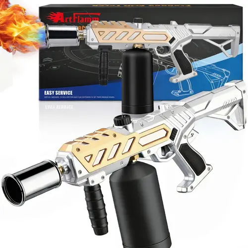 ARTFLAMM Powerful Propane Torch Gun, Kitchen Grill Torch with Detachable Design, Adjustable Flame Torch for Christmas Gift, BBQ, Welding, Camping Charcoal (Tank Not Included)
