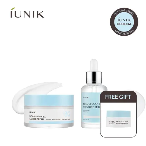 [IUNIK Official] Beta Glucan Barrier Recovery Duo | Beta Glucan Serum & 3x Barrier Cream | summervibes