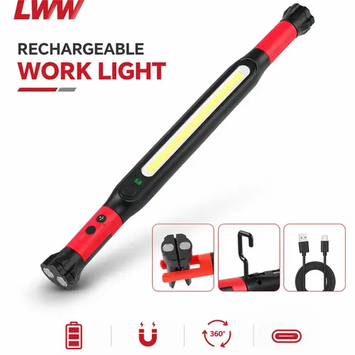 LWW 2026 New Magnetic Under Hood LED Work Light, Rechargeable Mechanic Work Accessory Bar for Car Repair, Garage Use with Cars Compatibility, Work Accessories