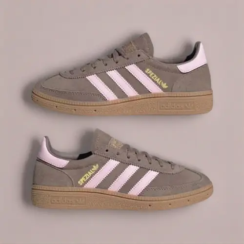 adidas Handball Spezial Kids' & Women's Casual Sports Shoes - Trace Brown/Clear Pink, Everyday Walking, Fashion Casual, Streetwear Style, Casual Sports Sneakers