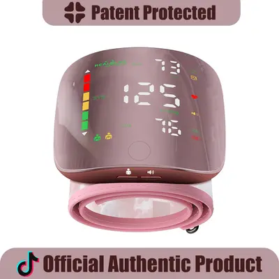 Ziqing Wrist Blood Pressure Monitor - LED Display, Touch Screen Cuff, 99x2 Reading Memory, Carrying Case for Family Healthcare, Daily Use, Fit as Mens Gifts, Gifts for Dad