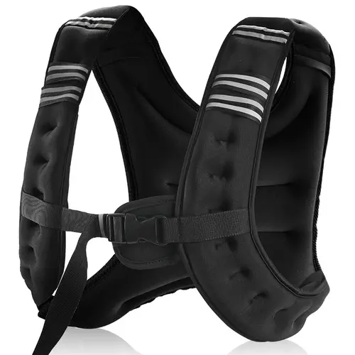 SummerVibes 12/16lbs Weighted Vest with Single Button, Adjustable Reflective Straps, Iron Pellet Filled for Women/Men, Walking, Training, Running, Glute Workout, Fitness Belt Gifts for Father's Day