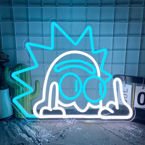 Rick Sanchez Anime Neon Light, USB Powered Dimmable LED Light, Artistic Wall-Mounted Neon Light, Home Decor Light, Perfect Birthday Gift, Neon Light Sign, Decorative Neon Sign, Decorative Lights, LED Decoration