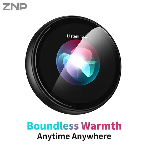 ZNP Magnetic AI-Badge Emotional Companion - ABS, Lightweight, Compact, Versatile Aluminium Electronic Learning Device with Conversational Chat, 60-Language Instant Translation, Portability, 400mAh Battery for Travel, Social Interaction (Audio)