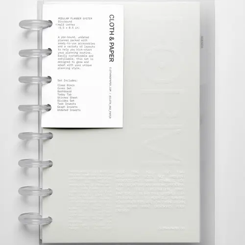 Forma Modular Planner System | Half Letter 5.5" x 8.5" in | Prebuilt Beginner Discbound Customizable Planner