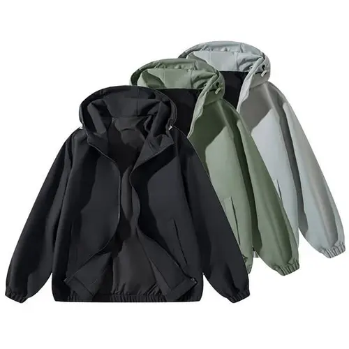 Women's Water-Resistant Windproof Jacket , Lightweight Softshell Long-Sleeve Lady's Coat with Adjustable Hood, Elastic Cuff, Comfortable Casual Windbreaker ﻿