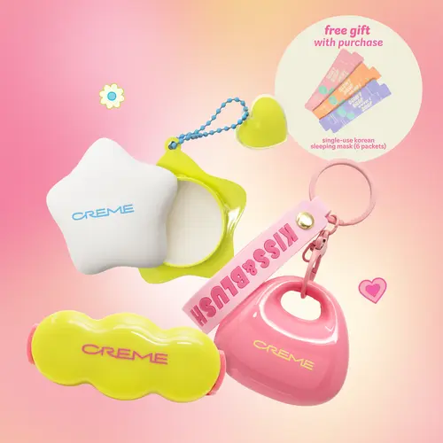 The Crème Shop Carry Me Lip Bundle - Includes 3 Lip Products, Lip Gloss and Balm Set, Hydrating, Tinted,  Radiance Shimmer, Cheek and Lip Duo