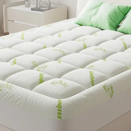 Bamboo Mattress Topper, Soft Pillow Top Pad | Viscose Made from Bamboo, Pillow Top, Deep Pocket Comfort, Breathable