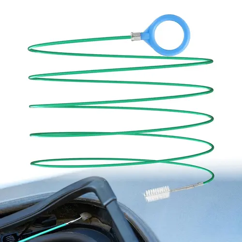 Car Sunroof Drain Cleaning Tool, 197in Flexible Steel Wire Tube Brush with Pull Ring End, Extra Long Pipe Cleaner for Car Drains, Windshields, Windshield Wipers, Fish Tanks, Pvc Pipe