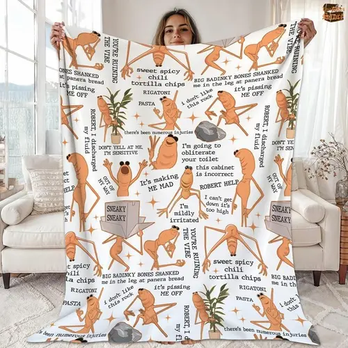 Marcus The Worm Blanket This Super Soft Flannel Blanket is The Perfect Gift for Christmas and lovers Soft Warm Cozy Throw for Bed Sofa Nap Travel, Cute Home Decor