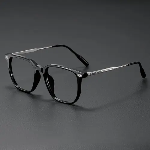 Unisex Lightweight TR90 Anti-Blue Light Square Frames Eyeglasses - Anti-Eyestrain, Retro Men's Frames, Men's Accessories for Parties, Cool Gifts for Guys