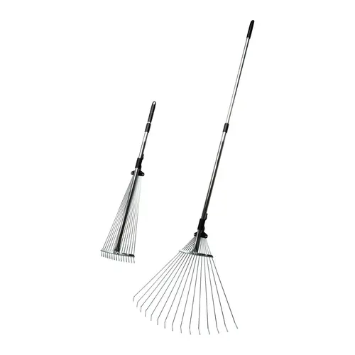 Kings County Adjustable Metal Rake with Expandable Handle