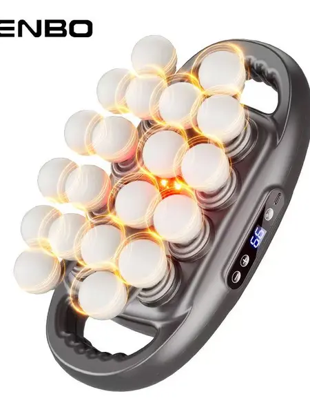 BENBO 20-Ball Massage Gun with 99 Levels & 9 Modes, Quiet Muscle Massager for Back, Shoulders, Legs & Feet, Adjustable Intensity for Daily Relaxation