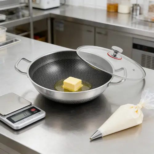 SummerVibes Collection Modern Silver Stainless Steel Frying Pot (32cm, 33.5x9.4cm) with Glass Lid, Etched Surface, Integrated Die-Casting Molding, All Assembly Accessories, Heat-Proof Pots and Pans, Durable Cookware for 3-4 People Home Kitchen All Stoves