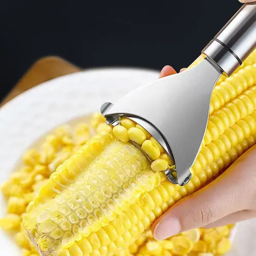 Stainless Steel Corn Cob Tool - Kitchen Utensils for Peeling and Kernel Removing, Corn Kernel Remover Peelers